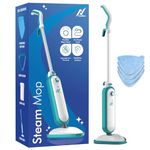 Nexlev Steam Mop Swipe | Handheld Floor & Carpet Steam Cleaner | 4 Washable Microfibre Mop Pads | 400ML Large Water Tank | 1300W Powerful Steam | Detacheable body | Wet & Dry Cleaning | SM-01