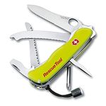 Victorinox Rescue Tool Swiss Army Knife, Large, Multi Tool, Camping Knife, 13 Functions, Window Breaker, Saw, Yellow