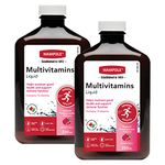 Wampole Multivitamins Liquid – Adults Daily Intake – Fast Liquid Absorption – 350 ml (Pack of 2)