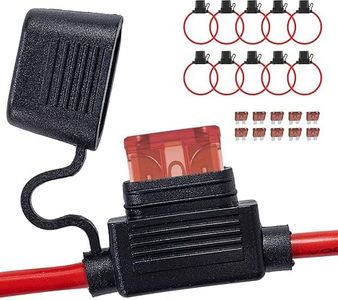nqnqvl 10 Gauge Fuse Holder, 10 AWG Inline with 40 AMP ATC Blade Fuses (10 Pack)