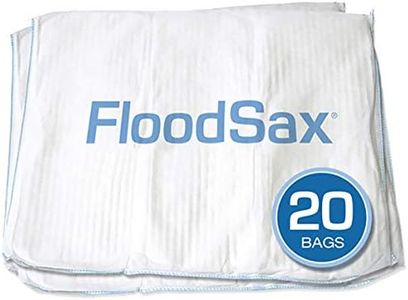 FloodSax FS20R Sandless Sandbag Water Absorbent Flood Barrier, 19" x 20", 20 Pack, White, 20 Count