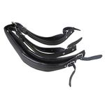 BQLZR Black Soft PU Leather Accordion Shoulder Harness Strap with Adjustable Buckles Pack of 2