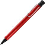 Lamy safari red - Ballpoint Pen with ergonomic grip & line width M - for pleasant long writing - made of robust ASA plastic – including large capacity refill M 16 in blue