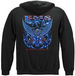 Erazor Bits First Responders Hoodie - Thin Thin Red Line Hooded Sweat - Ems Long Sleeve Shirts - THD301SW, 0006-elite Breed Ems Eagle, 5X-Large