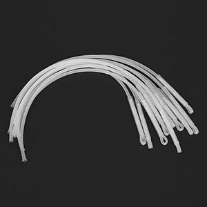 Keenso Línea de Pesca con Mosca, 10PCS 30LB / 50LB Conector de Bucles de Pesca, Accesorio de Aparejos de Pesca (Blanco 50LB) Conectores Pesca Mosca