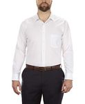 Van Heusen Men's Big FIT Dress Shirts Poplin (Big and Tall), White, 19" Neck 34"-35" Sleeve