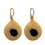 Foodie Puppies Hanging Coconut Fiber Bird Nest - (Buy 1 Get 1 Free) | Suitable for Small Birds Breed | 100% Natural Coir Breeding Nest for Sparrow, Finch, Parakeet, Hummingbird and Other Small Birds