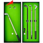 Tukeoo Funny Golf Gifts for Men,Mini Desktop Games Golf Pen Set,Secret Santa Gifts for Men Him Husband, Mens Gifts for Christmas Birthday Fathers Day