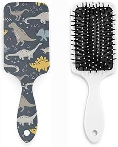 Dinosaur Hair Brush,Cute Boys Hair Brush Anti-Static Toddler Comb Hair Brush with Air Cushion Detangler Brush For Adults & Kids Any Hair