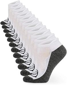 Kalon 12 Pack Women's Low Cut Tab Socks Athletic Running or Casual Use (Medium (6-9.5), White)