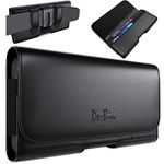 DeBin Holster for iPhone 16 Pro Max 16 Plus, 15 Promax 14 Plus 13 12 11 Xs 8 7 6s Cell Phone Belt Holder for Men Case with Clip ID Card Holder Pouch Cover (Fits Otterbox Commuter Case) Large Black