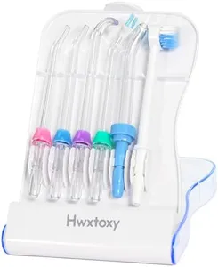 Hwxtoxy Replacement Tips for Waterpik Water Flosser Waterpik' Replacement Parts, Storage Case & AquaFlosser 6 Tips (Aquaflosser 6 Tips-A)