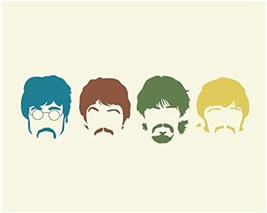 The Beatles Band - Silhouette Music Wall Art Poster, This Ready to Frame Vintage Wall Art Decor Print is Perfect For Home, Music Room, Studio, And Living Room Decor Aesthetic - Unframed - 8x10"