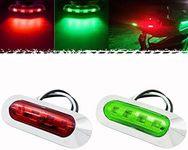 PSEQT LED Boat Navigation Lights Bow Stern Red Green Marine Strip Light Waterproof for Yacht Kayak Fishing Pontoon Sailboat Bass Boat Vessel DC 12V-24V