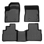 SMARTLINER Custom Fit All Weather Black 2 Row Floor Mat Liner Set for 2021 Nissan Rogue (No Sport Models)