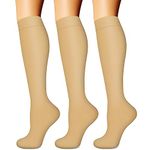 BLUEENJOY Compression Socks for Women & Men (3 pairs) - Best Support for Nurses, Running, Hiking, Recovery & Flight Socks