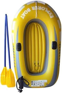 Compact Inflatables Kayak - Reinforced PVC Vessel, Folding Paddle Boat | Lightweight Air Raft with Duals Seats for Drifting Trips, Outdoor Fishing Rides, Summer Boating River Sports Adventures