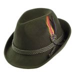 Jaxon Alpine Fedora Hat (Large, Moss)