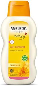 WELEDA - Lait corporel Calendula - Adoucit et hydrate - Pour la peau délicate délicate des bébés et des jeunes enfants ou les adultes à la peau sensible - NATRUE - 200 ml