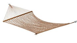 Hangit 13'FT Large Dyed Polyester Rope Hammock with net (Henna)