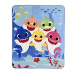 Baby Shark Kid’s Fleece Blanket EXPRESSIONS Throw for Toddlers Teens, All Season Super Soft Comfy Flannel Blanket, Best Gifts for Boys and Girls, 50x60 inches (Official Baby Shark Product)