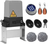 Exquimac Automatic Sliding Gate Opener with App Control, 1000W Electric Gate Motor for Gates Up to 5510 lbs, 2 Remotes, 20ft Roller Chain, Auto-Close, Obstruction Detection, Infrared Safety