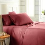 Southshore Fine Living, Inc. Twin Size Pleated Sheet Set, 3-Piece, 21" Extra Deep Pocket Sheet Set, Twin Size | Flat Sheet, Fitted Sheet, 1 Pillowcase | Easy Care Twin Bed Sheets | Chili Pepper