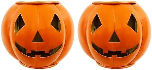 4 Seasonal Trends Metal Jack-O-Lantern Luminaries, Pack of 2