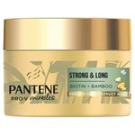 Pantene Miracles Strong & Long Keratin Hair Mask With Bamboo & Biotin helps reduce hair loss. Deep Conditioning Hair treatment for damaged hair, 160ml