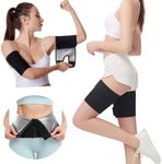 Feimvbe 5 in 1 Waist Trimmer for Women Thigh Trimmer Arm Trimmer Sauna Belt Set Weight Loss Exercise Fitness Back Support Belt (Waist L/XL)