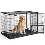 Feandrea Heavy-Duty Dog Crate, Metal Dog Kennel and Cage with Removable Tray, XXL for Large Dogs, 48 x 29.3 x 31.7 Inches, Black UPPD003B01