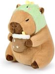 Ditucu Cute Capybara Plush Pillow Dinosaur Drinking Milk Tea Stuffed Animals Capibara Pluhsies Toy Gifts for Kids 11 inch