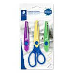 STAEDTLER 965-S BK-C Design Journey Craft Contour Scissors (Zig Zag, Waves & Deckle Edge)