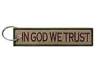 Military In God We Trust Keychain T