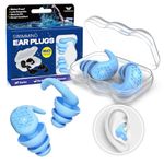 Swimming Ear Plugs, VIGOROAD 2 Pairs Waterproof Ultra Comfy Reusable Silicone Swimming earplugs for Swimmers, Bathing, Shower, Surfing, Pool and Other Water Sports(Adults, Teens & Kids 9+)