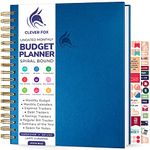 Clever Fox Budget Planner – Coiled Budget Book with Colorful Spacious Pages, Monthly Financial Planner, Budgeting Organizer & Expense Tracker Notebook, Finance Journal, 8x9.5 Hardcover – Mystic Blue