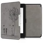 kwmobile Cover Compatible with Amazon Kindle Paperwhite (10. Gen - 2018) Cover - eReader Case - Dandelion Love Grey