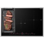 GASLAND IH774BFB 77cm Autarkic Induction Cooktop with stainless steel frame, 4 zones Induction Hob, FlexInduction for BBQ, PowerBoost for faster cooking, 7000W (without Grill Plate)