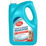 Simple Solution Dog Extreme Stain and Odour Remover, 3X Cleaning Power, Eliminates Tough Set In Stains and Odors, Helps Prevent Repeat Marking, Pro Bacteria and Enzymes Formula, Best for Feces, Vomit, Urine, Drool 4L