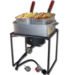 King Kooker 1618 16-Inch Propane Outdoor Cooker with Aluminum Pan and 2 Frying Baskets