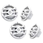 KFC-1653MRW 6.5" White 2-Way Coaxial Marine Speakers (2 Pairs).