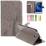 Galaxy Tab A 7.0 Case - UUcovers Embossed PU Leather Flip Stand Protective Case with Auto Wake/Sleep Feature for Samsung Galaxy Tab A 7.0 Inch Tablet SM-T280/SM-T285, Gray