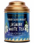Sancha Tea Boutique, Jasmine White Tea, 75g Loose Leaf, Imported Chinese Silver Needle White Tea Infused with Night-Blooming Jasmine Flowers, Premium Floral Herbal Blend