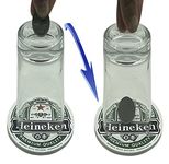 KNSHTH Coin Magic Tricks for Adults and Coin Thru Glass Magic Prop Set, Stunning Performance!