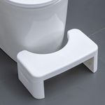 Toilet Step Stool, Toilet Footstool, Toilet Assistance Steps, Bathroom Toilet Stool, Kids Tot Step Stool, Foldable Toilet Stool, Fits All Toilets, Folds for Easy Storage(White)