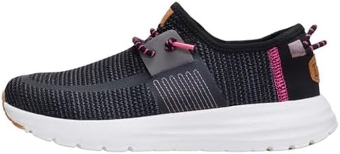 HEYDUDE Womens Sirocco Stretch Sox, Black Onyx/Pink Size 11