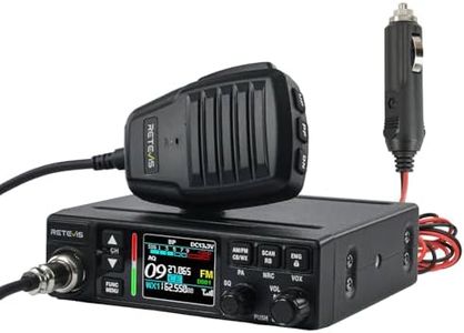 Retevis MB3B CB Radio with WX Channel, Adjustable 5-Color LCD Screen, SWR Warning, AM/FM CB Radio for Truck, Noise Canceling, 12V/24V, PA, EMG Channels 9/19, Cooling System for Off-Road Industrial