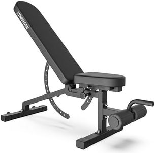 Synergee Adjustable Incline Decline Workout Bench. Weight Bench for Dumbbell & Barbell Press Exercises & Workouts. Great for Commercial, Garage and Home Gym.