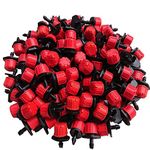 APPSTER (100pcs) Adjustable Irrigation Dripper Sprinklers 1/4 Inch Emitters for Drip Irrigation System - Pack of 100pcs