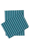 Vidhya Fabrics - Hospital Furnishing Cotton Green & White Stripe Bedsheet (60"x90") with One Pillow Cover (18"x27")